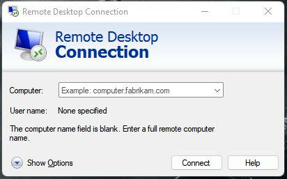 Remote Desktop Connection